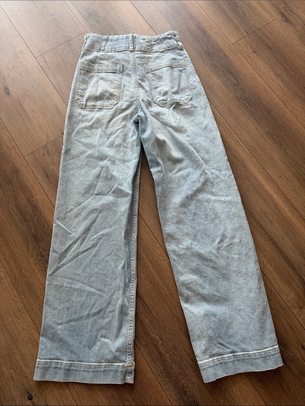 Anthropologie Maeve Collette Full Length Sparkle Jeans- size 26 - Picture 8 of 11